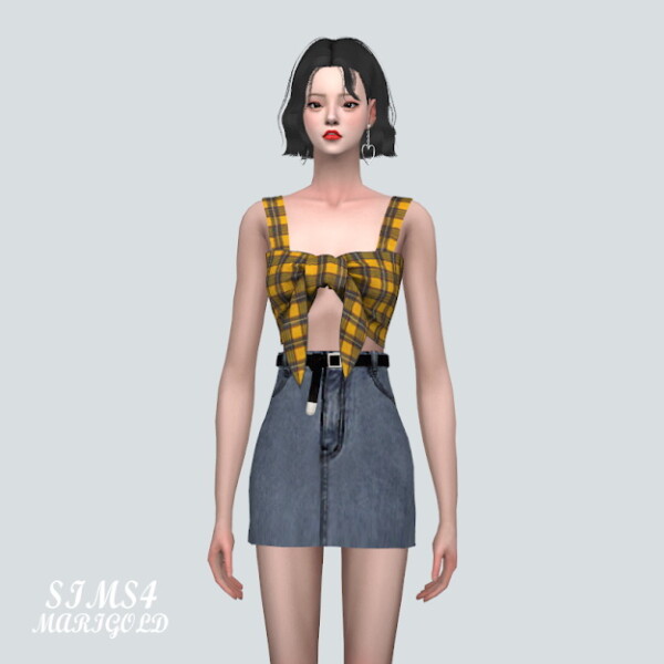 SIMS4 Marigold: Summer Ribbon Sleeveless Top