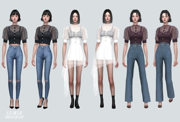 SIMS4 Marigold: S Lace Cardigan