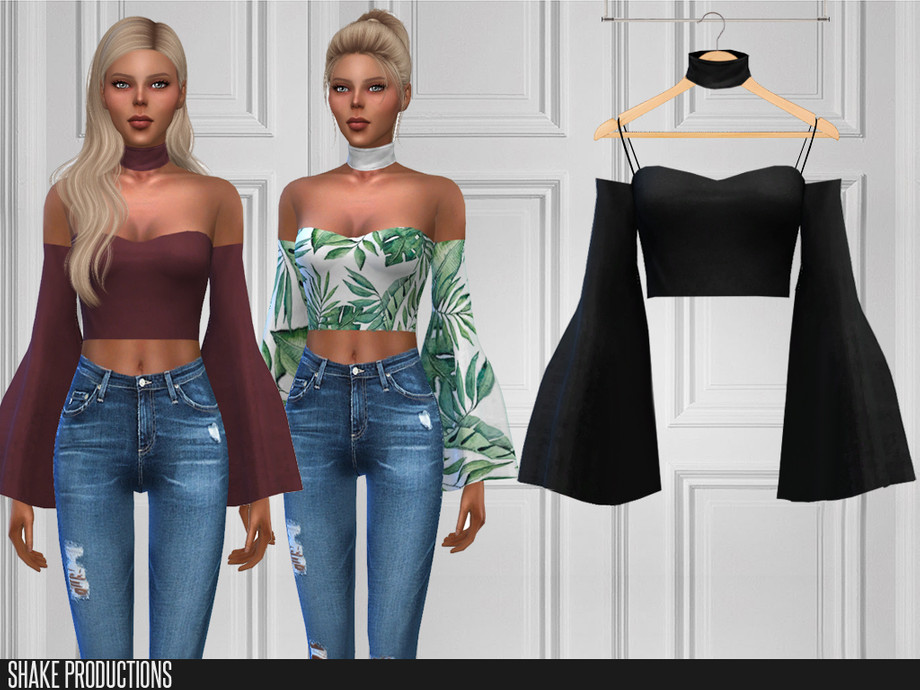 The Sims Resource: 463 Blouse by ShakeProductions • Sims 4 Downloads