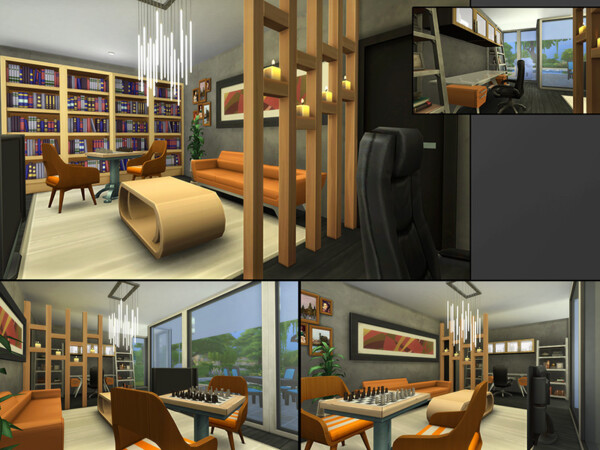 The Sims Resource: Black Blue Standard House by matomibotaki