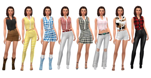 Sims 4 Sue: Tied Shirt
