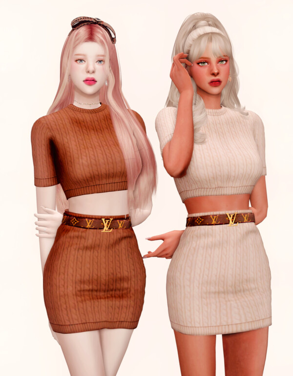 Rimings: Knit Top and Skirt