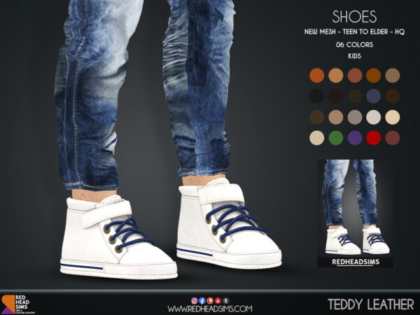 Red Head Sims: Teddy Leather Shoes