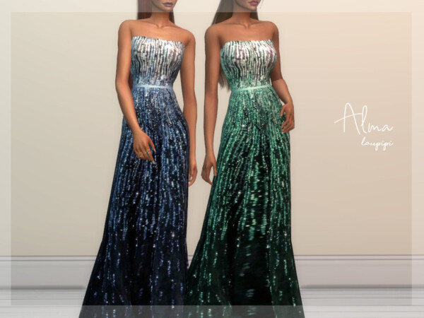 The Sims Resource: Alma Dress by Laupipi