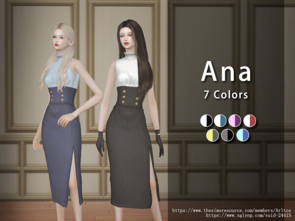 The Sims Resource: Ana dress by Arltos