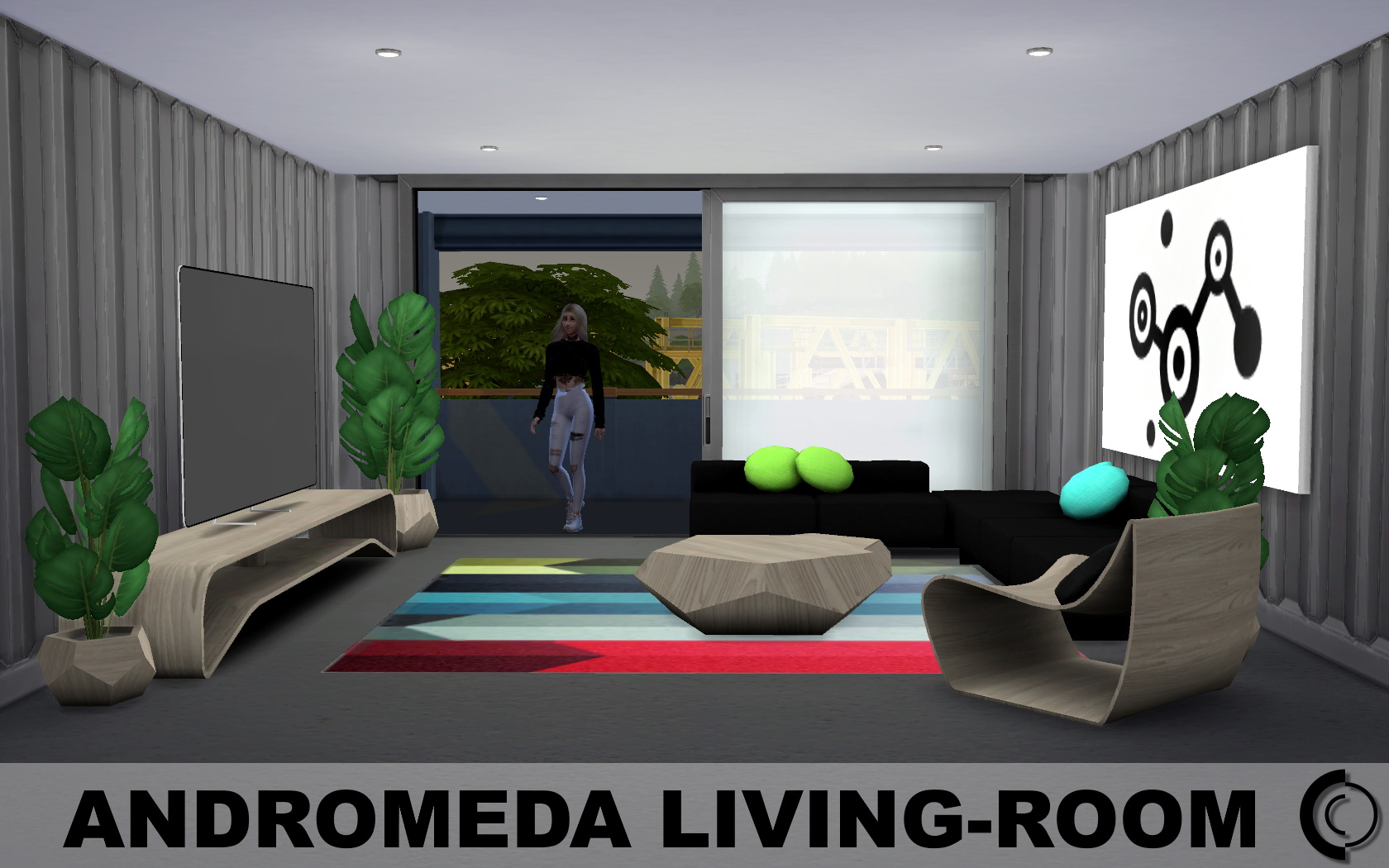 Mod The Sims: Andromeda Living Room by Cicada • Sims 4 Downloads