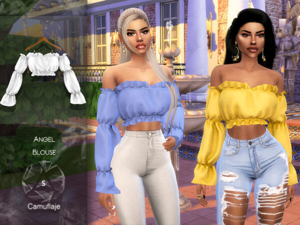 The Sims Resource: Angel Blouse by Camuflage