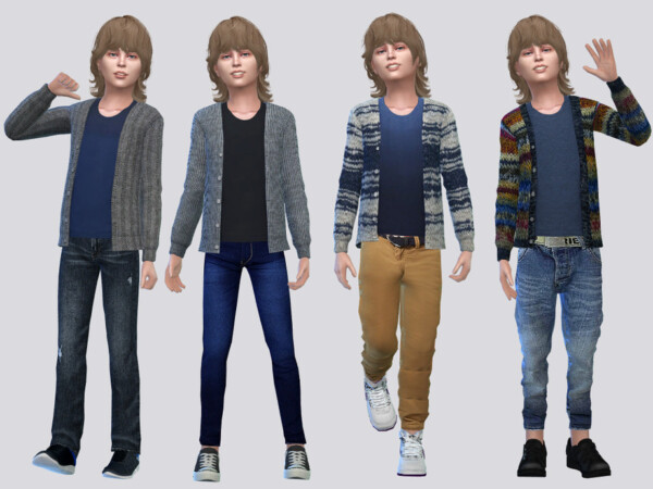 The Sims Resource: Anthony Cardigan Kids by McLayneSims