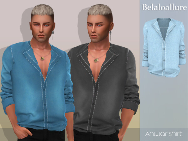 The Sims Resource: Anwar shirt by belal1997