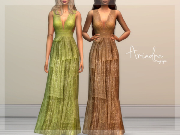 The Sims Resource: Ariadna Dress by Laupipi