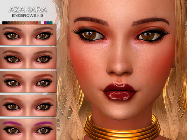 The Sims Resource: Azahara Eyebrows N3 by Suzue