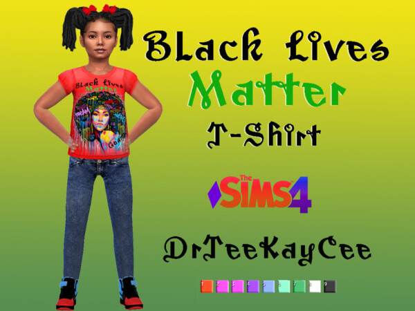 The Sims Resource: BLM T Shirt by drteekaycee