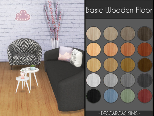 Descargas Sims: Basic Wooden Floor