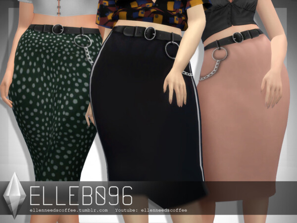 The Sims Resource: Belted Silk Skirt by Elleb096