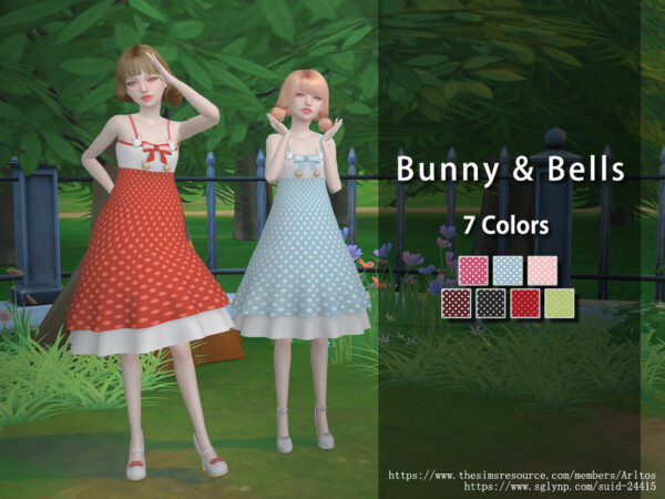 The Sims Resource: Bunny and bells dress by Arltos
