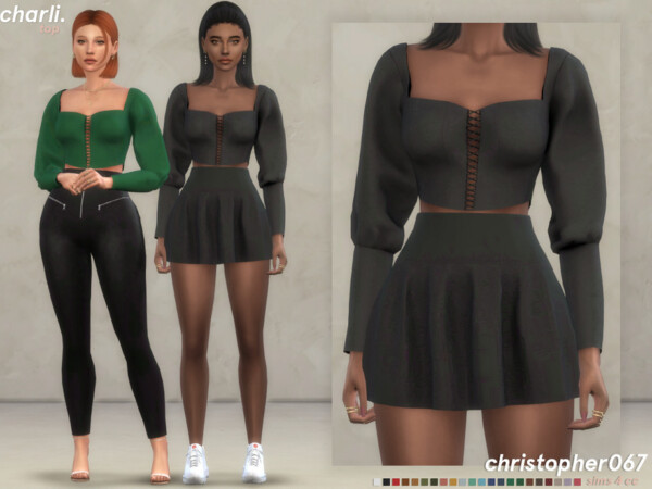 The Sims Resource: Charli Top by christopher067