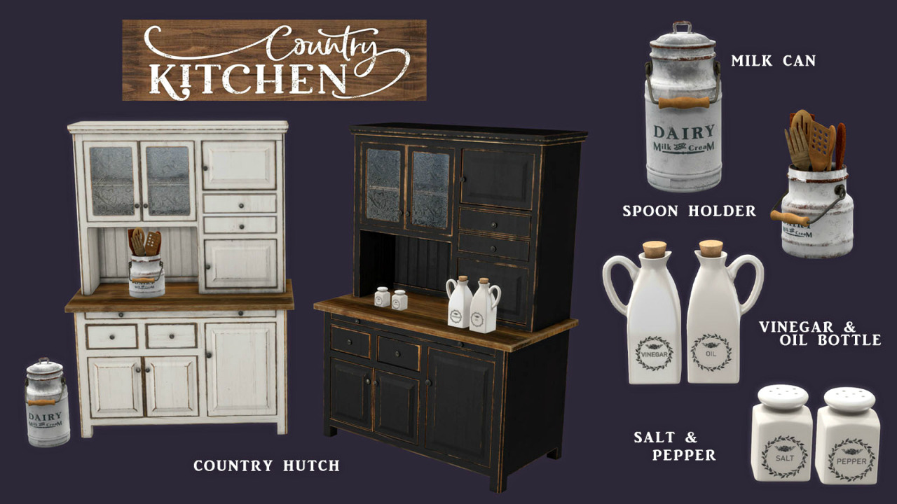 Leo 4 Sims: Country Kitchen • Sims 4 Downloads