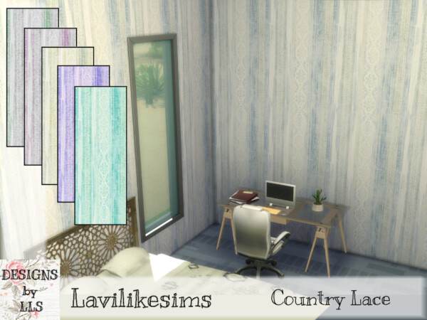 The Sims Resource: Country Lace Walls by lavilikesims