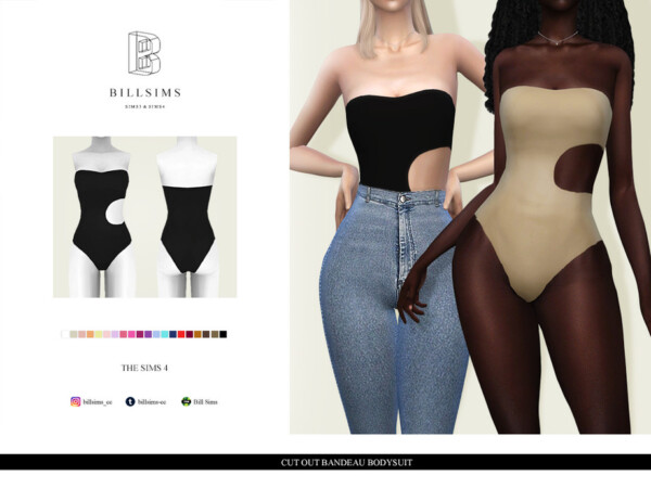 Cut Out Bandeau Bodysuit by Bill Sims from TSR