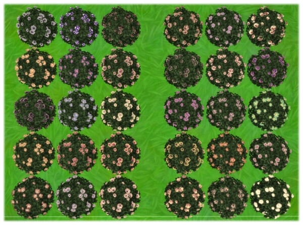 Mod The Sims: Dinner Plate Hibiscus Bush   30 Different Flowers by Wykkyd