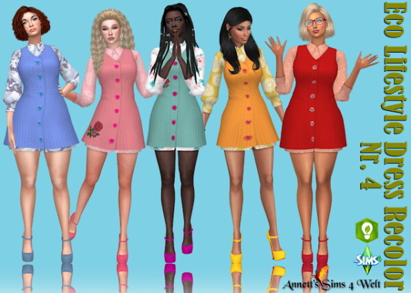 Annett`s Sims 4 Welt: Dress Nr 4 Recolored