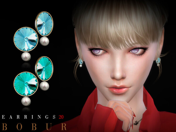 The Sims Resource: Earrings 20 by Bobur