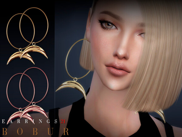 The Sims Resource: Earrings 21 by Bobur3