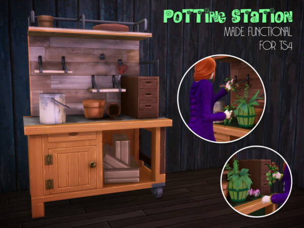Mod The Sims: Potting station made functional and decluttered by Astraea Nevermore