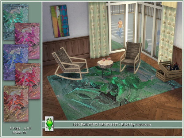 The Sims Resource: Eco Painters Dropsheet   Rugs by marcorse