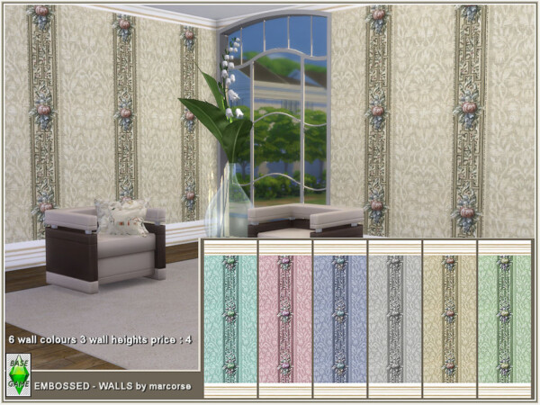The Sims Resource: Embossed Walls by marcorse