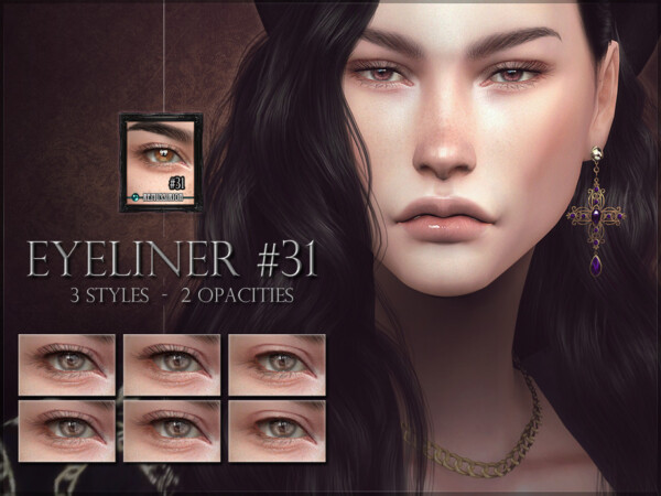 The Sims Resource: Eyeliner 31  Lashes by RemusSirion