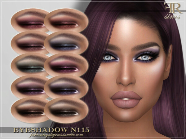 The Sims Resource: Eyeshadow N115 by FashionRoyaltySims