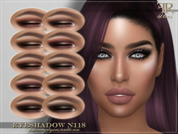 The Sims Resource: Eyeshadow N118 by FashionRoyaltySims