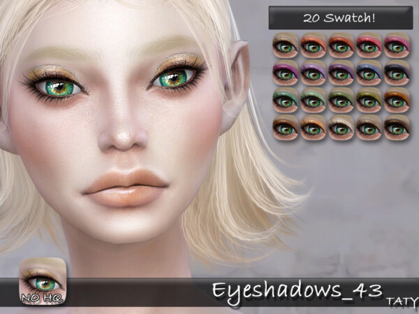 The Sims Resource: Eyeshadows 43 by Taty