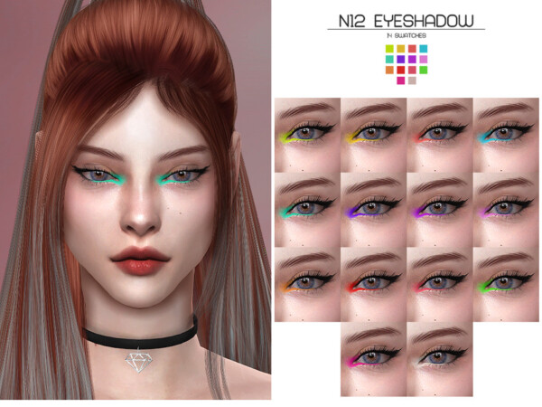 The Sims Resource: Eyeshadow N12 by Lisaminicatsims