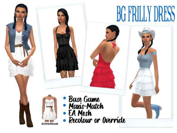 Sims 4 Sue: Frilly Dress