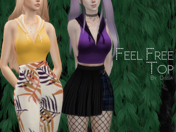 The Sims Resource: Feel Free Top by Dissia