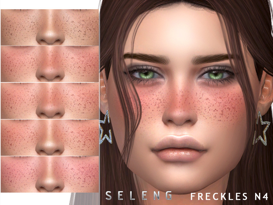 The Sims Resource Freckles N4 By Seleng • Sims 4 Downloads