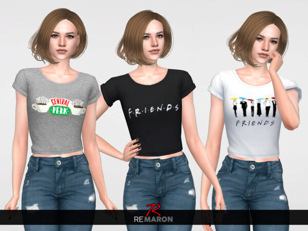 The Sims Resource: Friends shirt for Women 01 by remaron