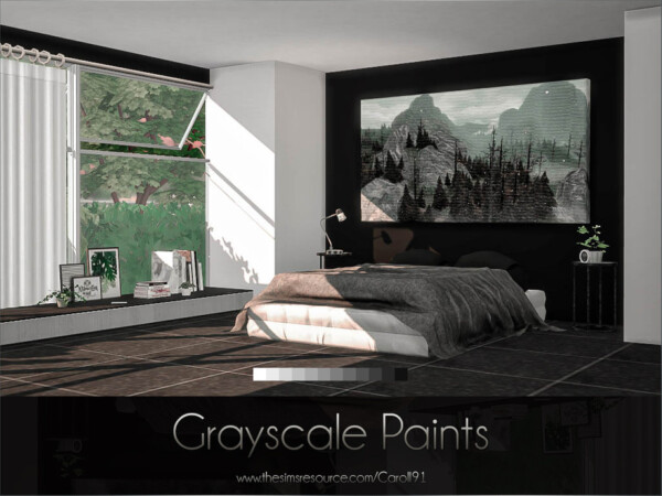 The Sims Resource: Grayscale Paints by Caroll91