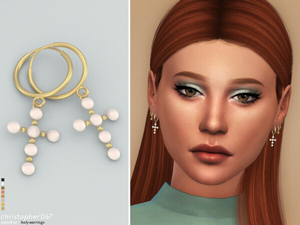 The Sims Resource: Holy Earrings by christopher067