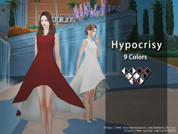 The Sims Resource: Hypocrisy dress by Arltos