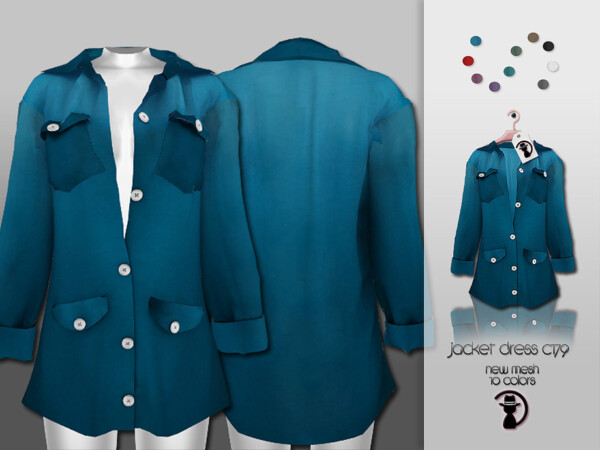 The Sims Resource: Jacket Dress C179 by turksimmer