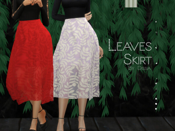 The Sims Resource: Leaves Skirt by Dissia