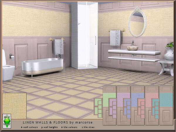 The Sims Resource: Linen Walls and Floors by marcorse