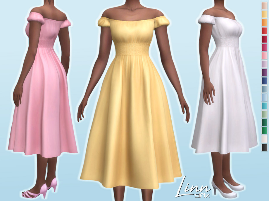 The Sims Resource: Linn Dress by Sifix • Sims 4 Downloads