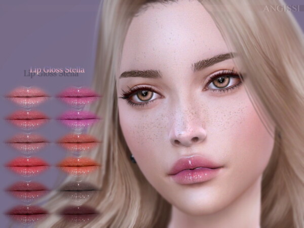 The Sims Resource: Lip Gloss Stella by ANGISSI