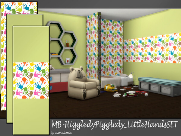 The Sims Resource: Little Hands Walls Set by matomibotaki