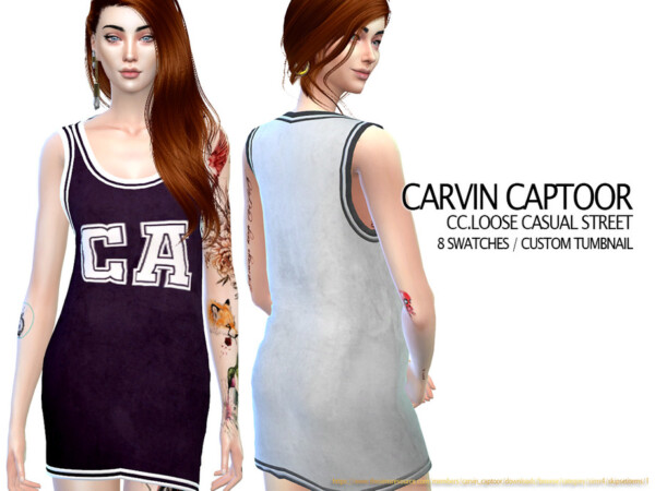 The Sims Resource: Loose casual street dress by carvin captoor