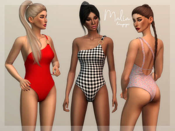 The Sims Resource: Malia Swimsuit by Laupipi